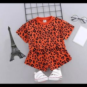 NEW! Leopard 2 piece crop set